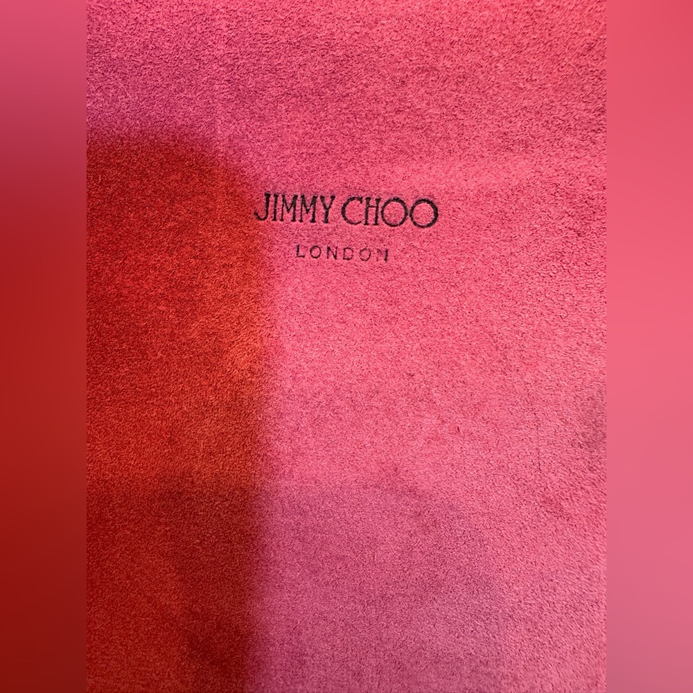 Jimmy Choo Vintage Pink Suede Envelope Clutch Chain Crossbody Bag - Picture 4 of 13